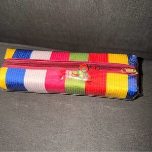 New. Original package. Colorful Striped Pencil Case. Lucky infinity knot dangle